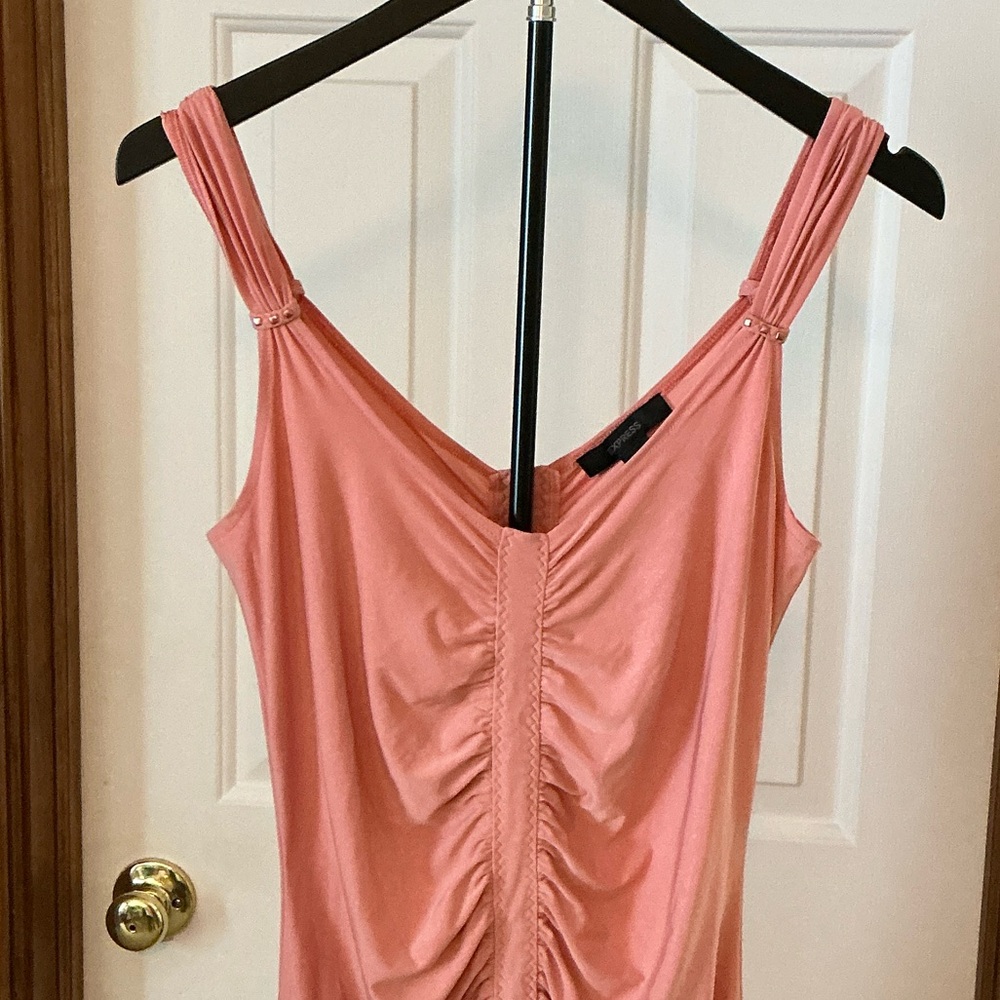 Express Pink Ruched Camisole Top - Picture 2 of 8
